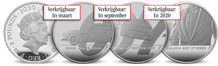 James Bond munten kopen - Amsterdams MuntKantoor