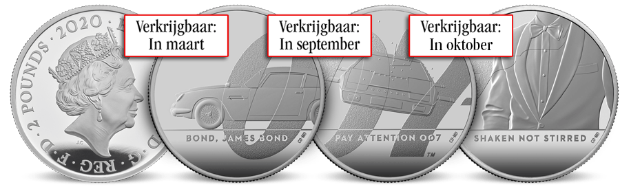 James Bond munten kopen - Amsterdams MuntKantoor