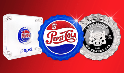 Unieke Pepsi-Cola munt in de vorm van een dop