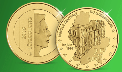 2,5 Euro ter herdenking van 20 Jaar Centrale Bank van Luxemburg