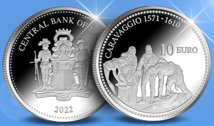 Caravaggio 10 Euro Sterling zilver