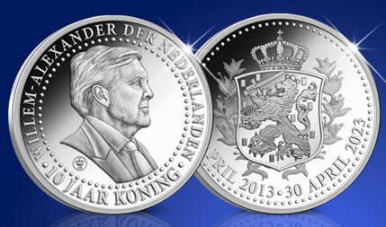 Officiële Jubileumuitgifte ter viering van 10 Jaar Koningschap