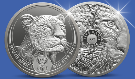 Officiële Zuid-Afrikaanse Luipaardmunt in .999 zilver
