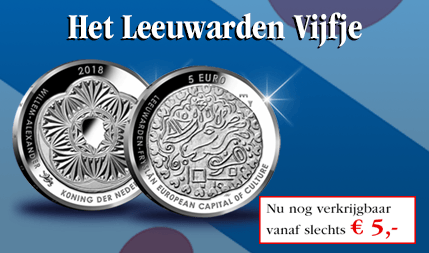 Eerste herdenkingsmunt 2018 - Het Leeuwarden Vijfje - Amsterdams MuntKantoor