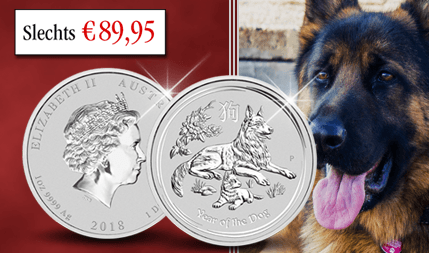 Jaar van de Hond zilver proofmunt voor slechts € 89,95