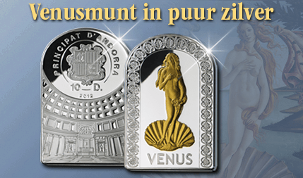 Puur zilveren 'Godin van de Liefde, Venus' munt nu weer verkrijgbaar
