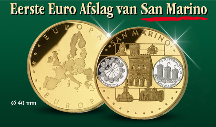 Bespaar direct € 20,- op de Eerste Euro Afslag van San Marino - Amsterdams muntKantoor