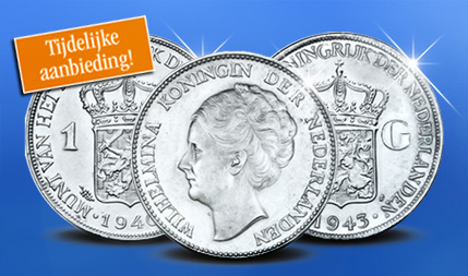 Ontdek de schaarse zilveren Koningin Wilhelmina Guldens 1940 - 1943