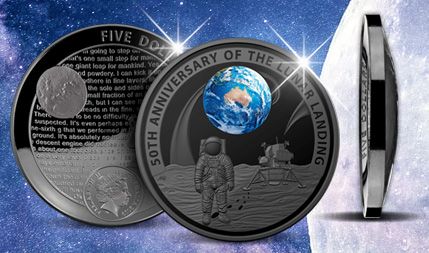 Bemachtig 1 van de laatste Australische zilver Proof Maanlanding-munten