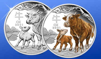 2021 wordt het Jaar van de Os! Bemachtig nu uw munt in puur (99,99%) zilver