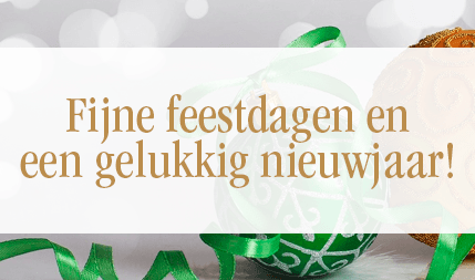 Fijne feestdagen en een gelukkig nieuwjaar!